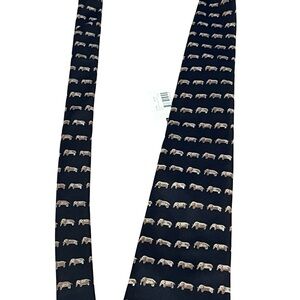Jim Thompson elephant print 100% Thai silk tie - NWT ELEPHANT PRINT TIE